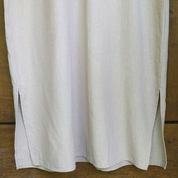 Sigrid Olsen Linen Embroidered Maxi Dress Resortwear Coastal Cruise Vacation - Picture 8 of 12